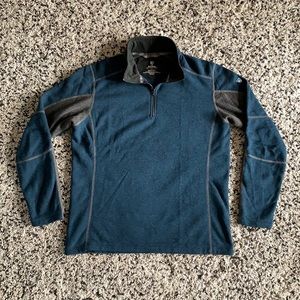 KUHL Kashmira Blue Grey 1/4 Zip Pullover Fleece Size Large